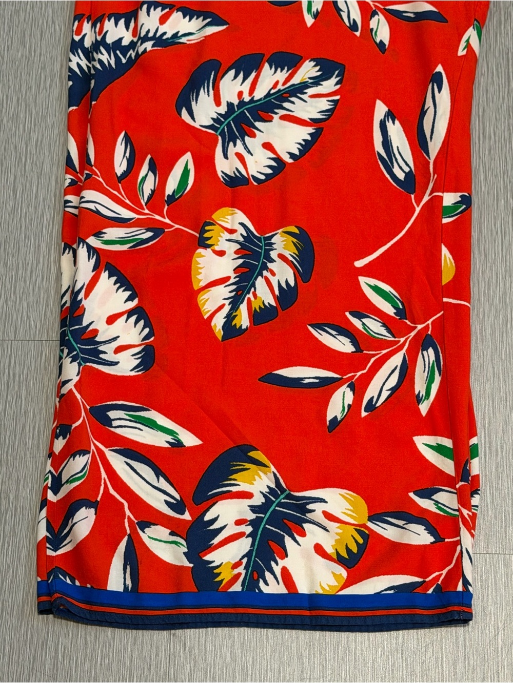 Flying Tomato Tropical Floral Wide Leg Jumpsuit Large Cutout Tie Front Red Boho - Picture 10 of 11